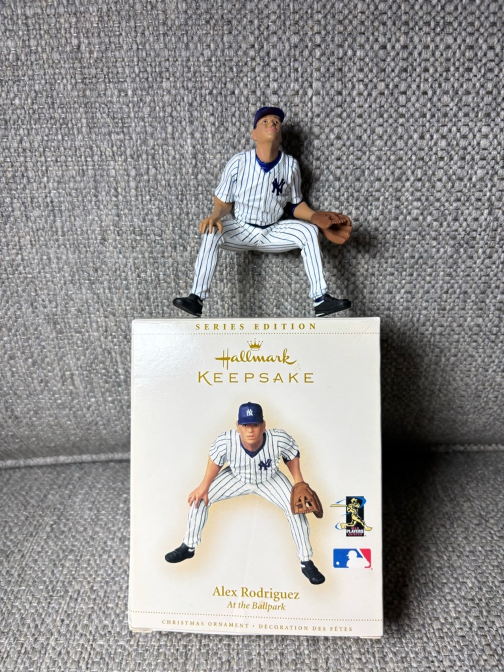 Hallmark Keepsake MLB Ornament Lot 7 Yankees Giants Mantle Mays Bonds A-Rod - Picture 10 of 16